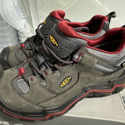 Keen Women’s 1011557 Gray Waterproof Lace Up Low Top Hiking Shoe Size:7.5