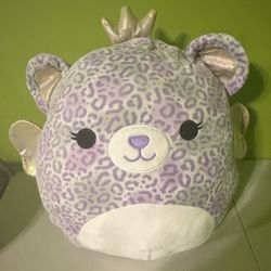 Sheep wite and purple stuffed animal Squishmallows