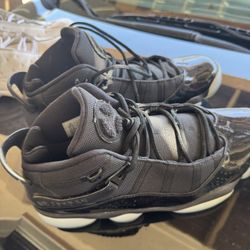 Men’s size 13, black white clear bottom Jordans