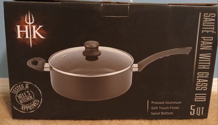 Hell's Kitchen 5 Quart Saute Pan With Glass Lid