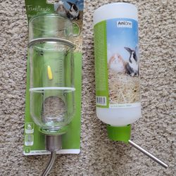 Glass drinking bottle for pets
