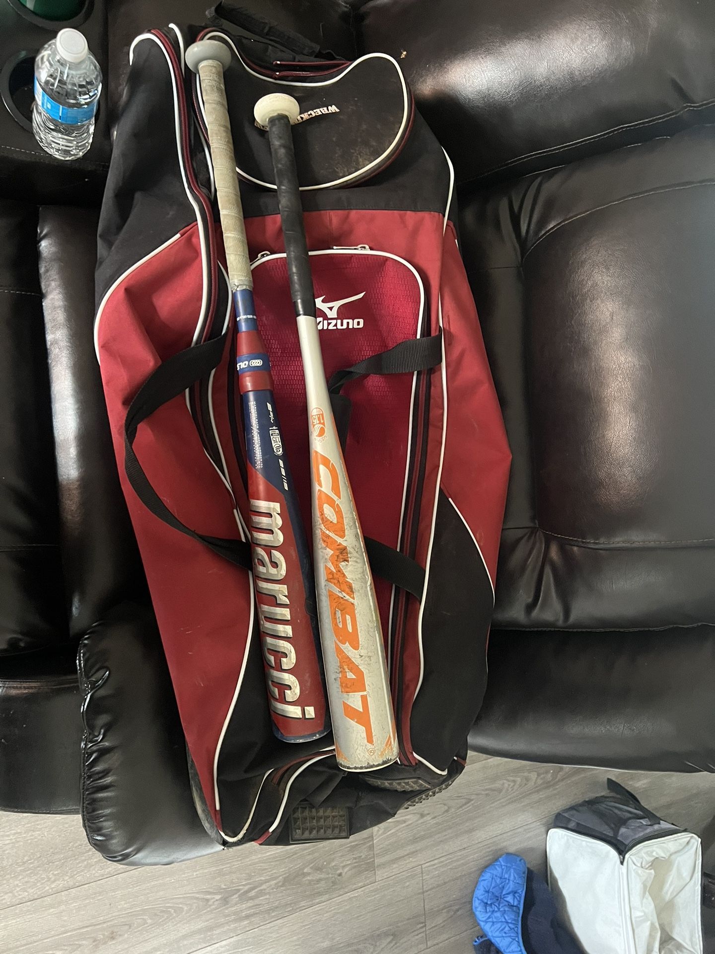 Baseball Bats And Bag