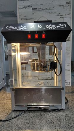 Countertop Glass & Stainless Steel Popcorn Machine