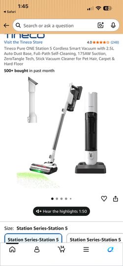 Tineco Pure ONE Station 5 Cordless Smart Vacuum
