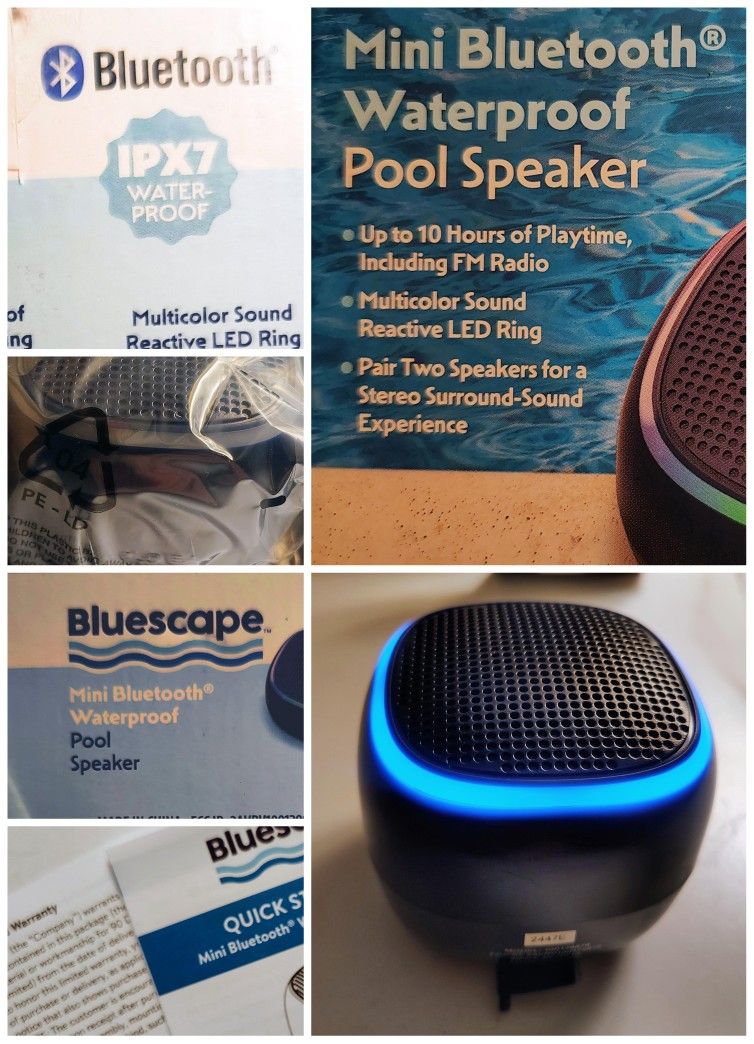 Bluescape Waterproof Bluetooth Speaker Get 2 For Surround Sound! 