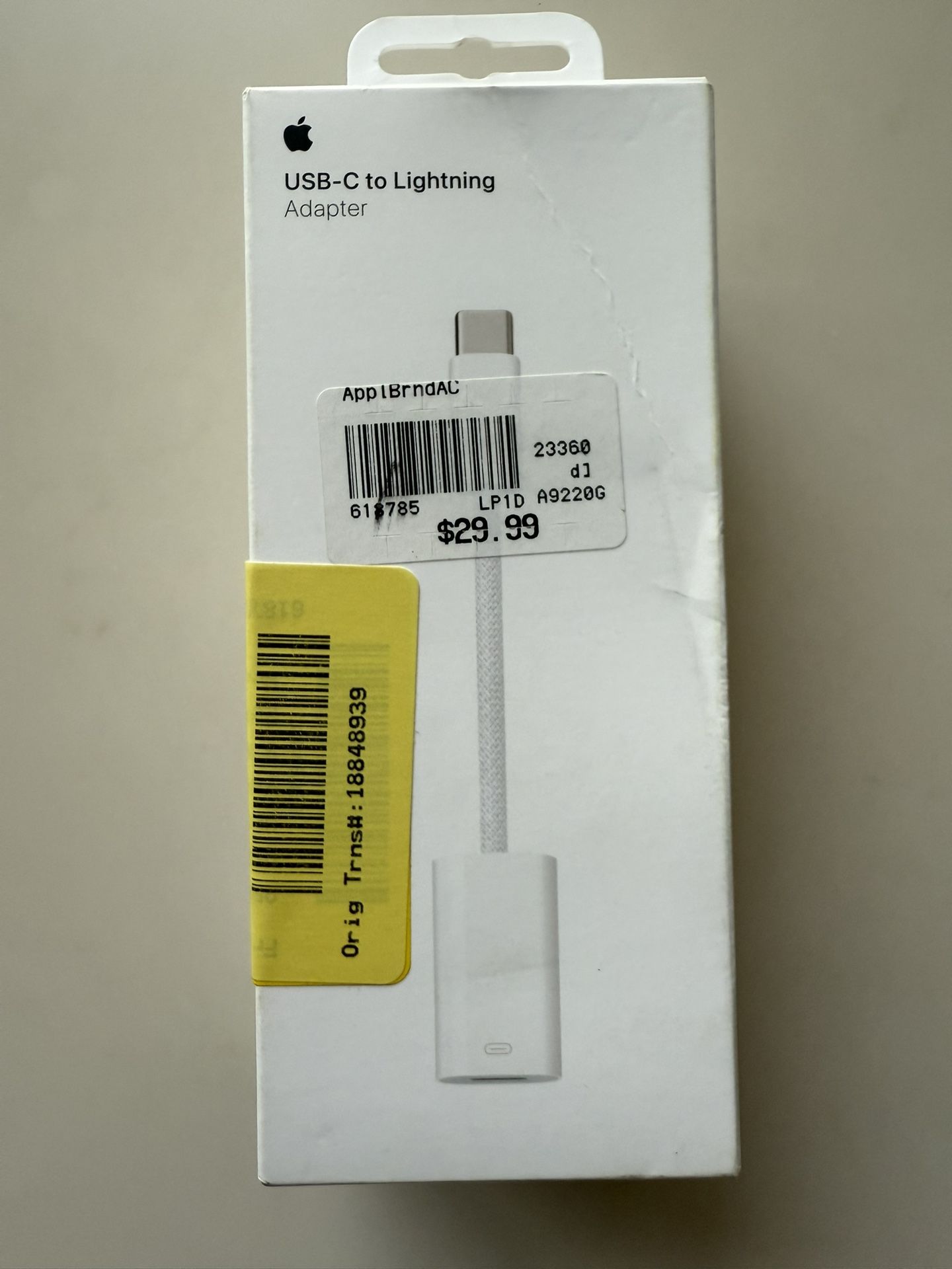 GENUINE Apple USB-C to Lightning Adapter MUQX3AM/A Open Box