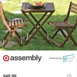 Outside Table With Two Chairs 