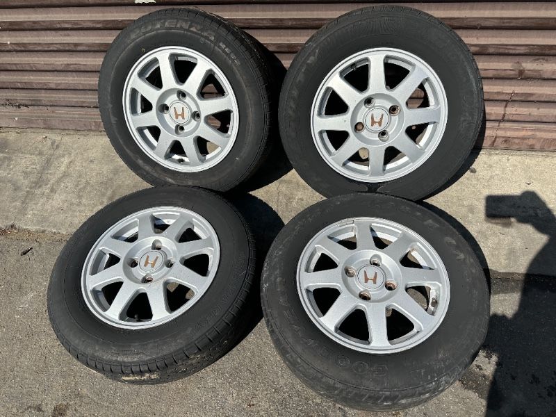 Original 2000 Honda Accord 15 inch rims with old tires 4 on 4.5 lugs - T07610