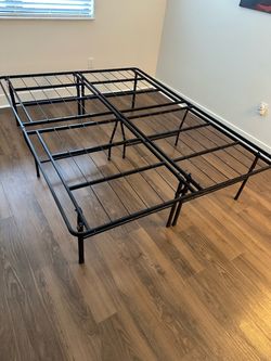 Black Metal Platform Bed Frame