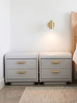 Beautiful (2) Nightstands Solid Oak Wood