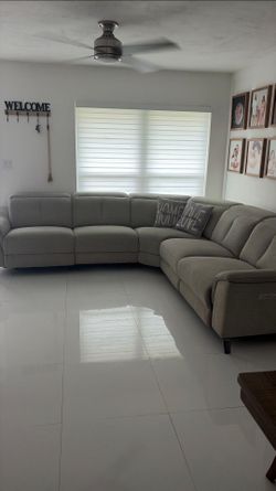 Gray Sofa with 2 recliner