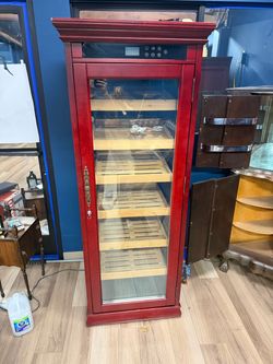 Large Freestanding Cigar Humidor Cabinet – Cedar Shelves – $350 OBO