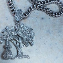 10K Money Tree Pendant Chain & 14K Men's Size 11.5 Ring