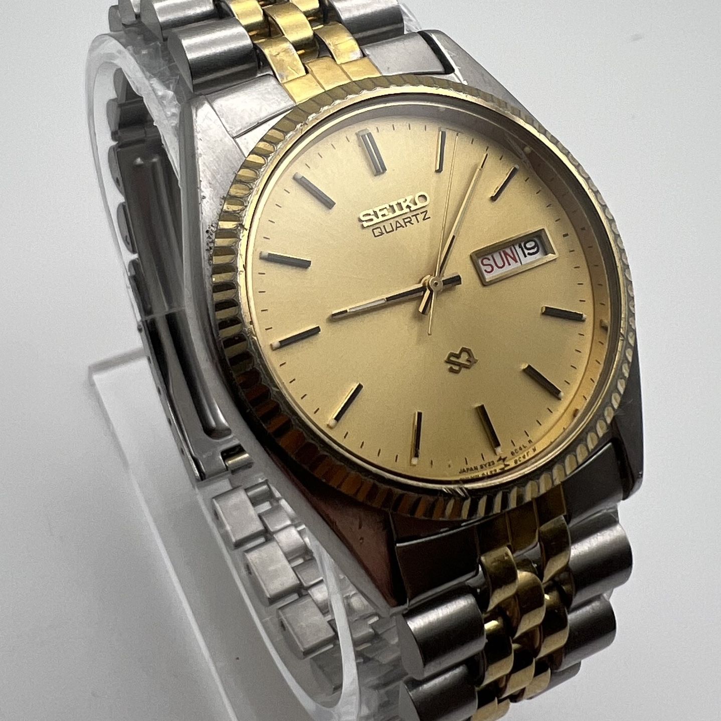 Seiko Gents Mens Vintage Two Tone Presidential Day Date 5Y23-8A60