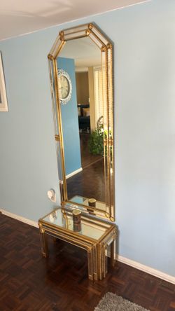 Mirror and table