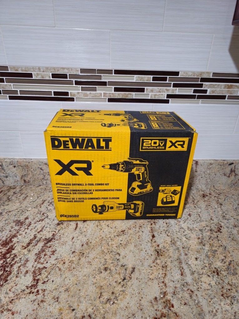 20-Volt Lithium-Ion Cordless Brushless Screwgun and Cut-Out Combo Kit with (2) 2.0Ah Batteries, Charger and Bag