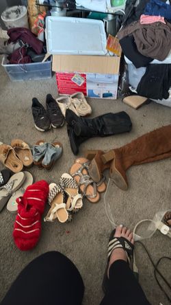 SHOES size 8-9 New Boots some New sandals2 Nike sneakers