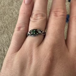 Three Stone Emerald Ring