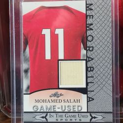 2024 Mohamed Salah Leaf in the game used sports memorabilia card NM or Better #GUM-102