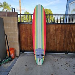 Wavestorm 8ft Foam Surfboard With Leash,  Good Condition,  Normal wear