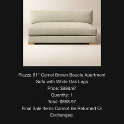 CB2 Piazza apartment couch