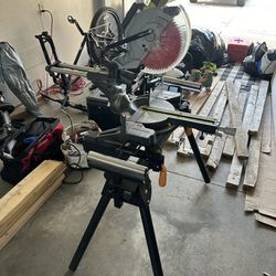 RYOBI Miter saw with WEN Stand Included