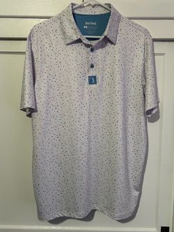 Bogey Bros Golf Polo Shirt baby blue. Size Medium