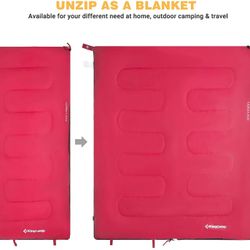 KIngCamp Joinable Envelope Ligheweight Adult Sleeping Bag. NEW