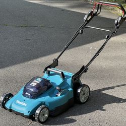 Makita 21" 36v Electric Lawn Mower Self Propelled w/ 4 Batteries