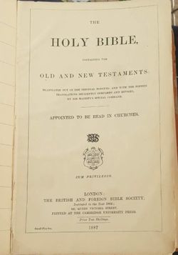 Ancient Bible 1887