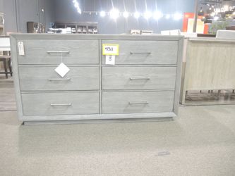 Aspen Home Platinum Collection 6-Drawer Dresser - Silver Gray Finish