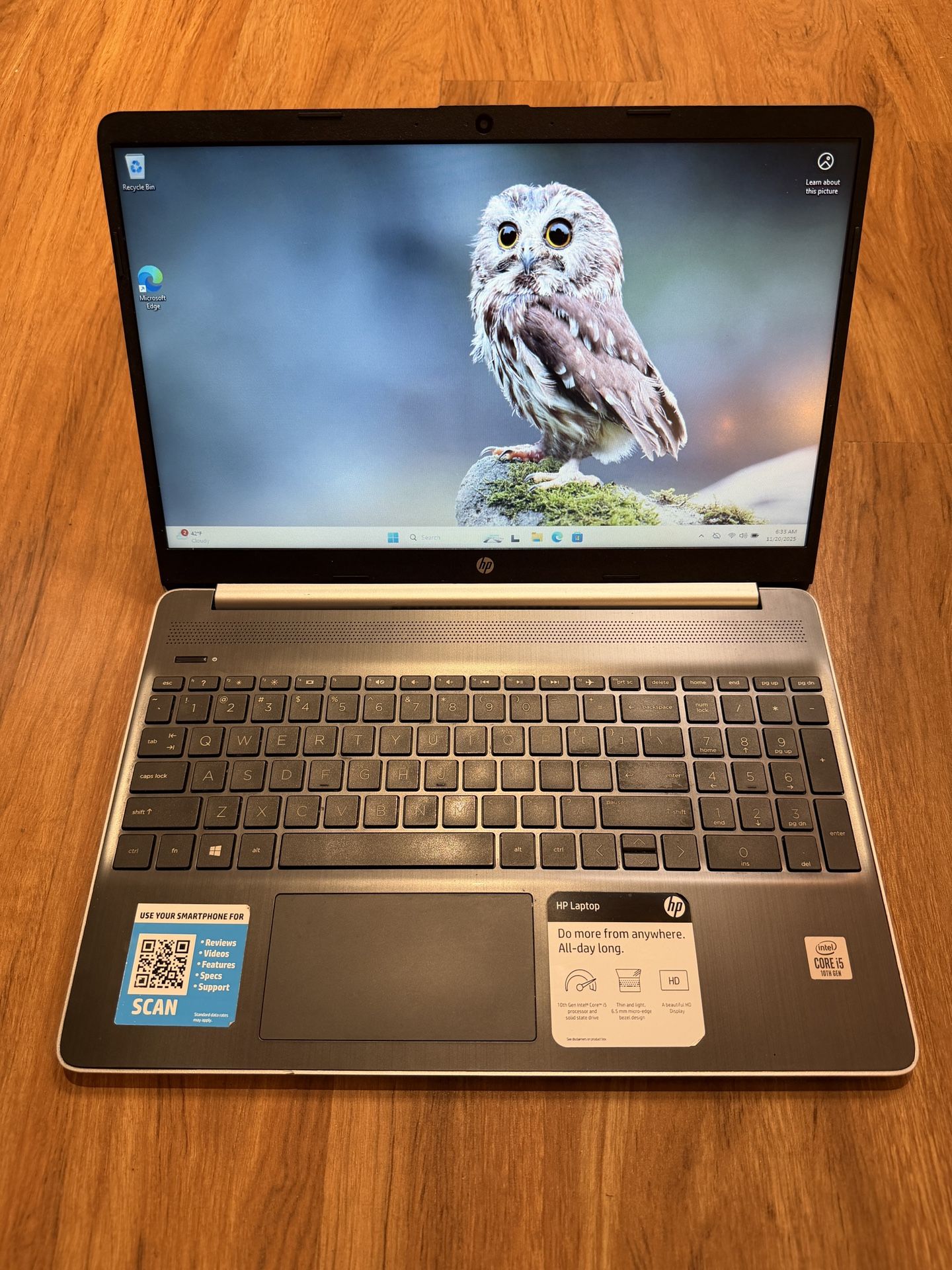 HP Pavilion 15-dy1xxx core i5 10th 16GB Ram 256GB SSD Windows 11 Pro 15.6” UHD Screen Laptop with charger in Excellent Working condition!!!! Specific