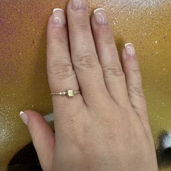 14k SQUARE RING 