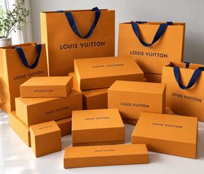Authentic Louis Vuitton shopping bags and boxes for sale