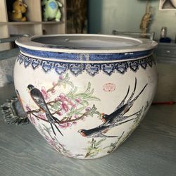 Asian Porcelain Planter Bowl