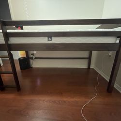 Wood Loft Bed Frame, Twin Size