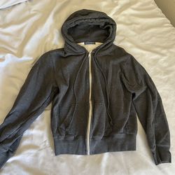 Dark Grey Brandy Melville zip up sweater