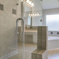 Shower Glass Door And Side Panel 