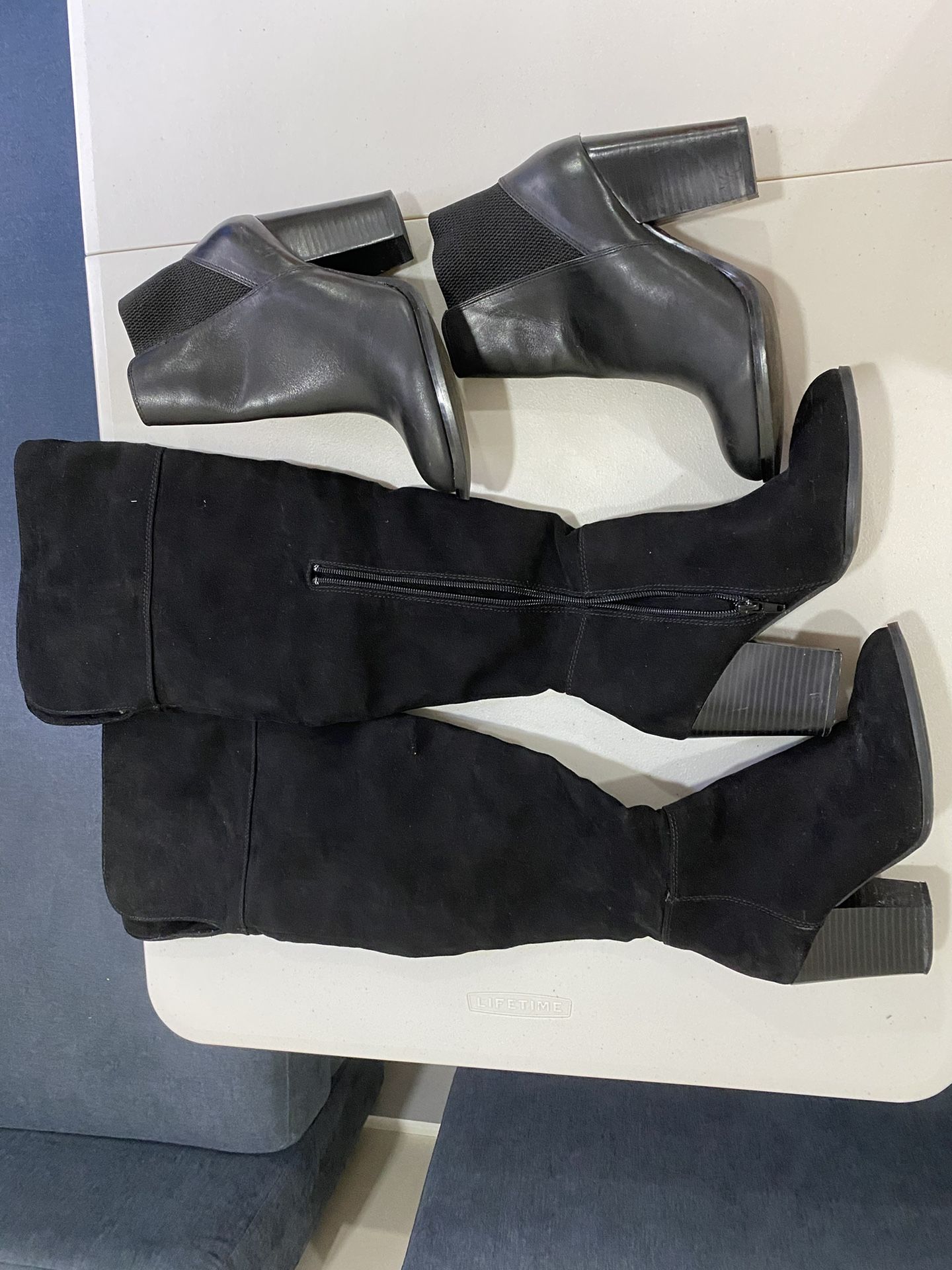 express thigh high boots size 7 and aldo boots size 7
