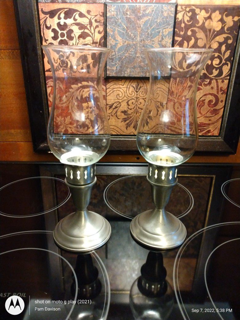 Towle Pewter Hurricanes Pair