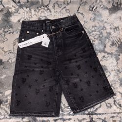 Purple Brand Black Jean Shorts 