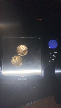 Large 10k Gold nugget earrings