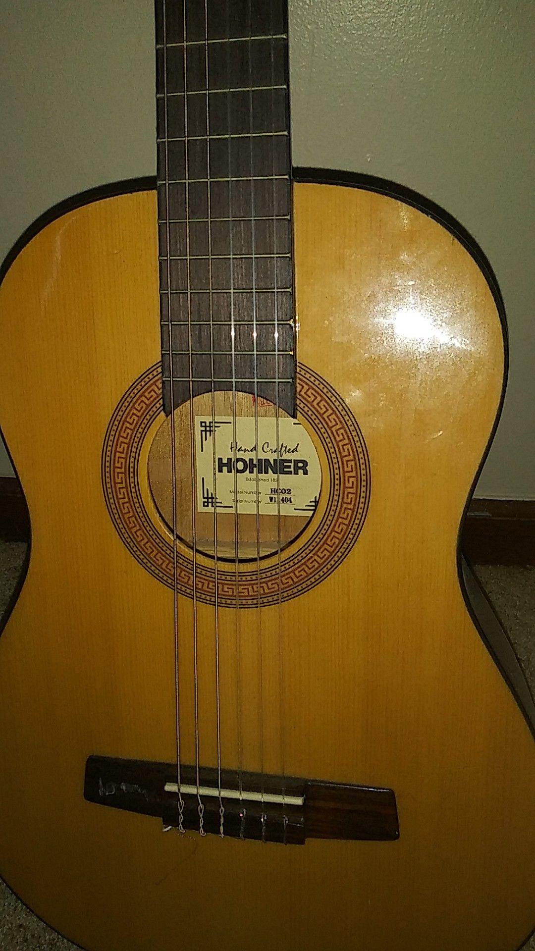 Acoustic guitar with nylon strings