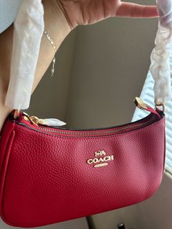Coach New York Red Leather Mini Shoulder Bag
