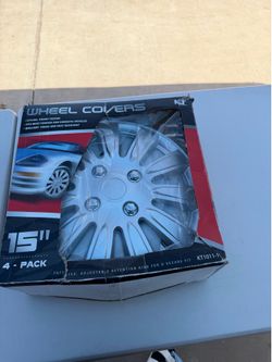 15" Silver Wheel Covers - 4 Pack