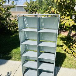 10 Grid Bookshelves Bookcase Storage Organizer Lightweight Size Length 31", Width 11", Height 61"