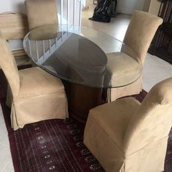 Antique Dining Room Table And Chairs 1900s 