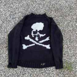 Skull Knit Sweatshirt