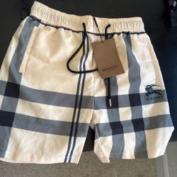 Burberry Check Shorts with Tags