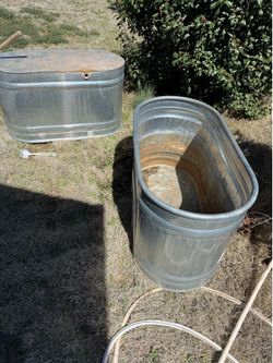 100 gal. Oval Galvanized Stock Tank, 2 ft. x 4 ft. x 2 ft.